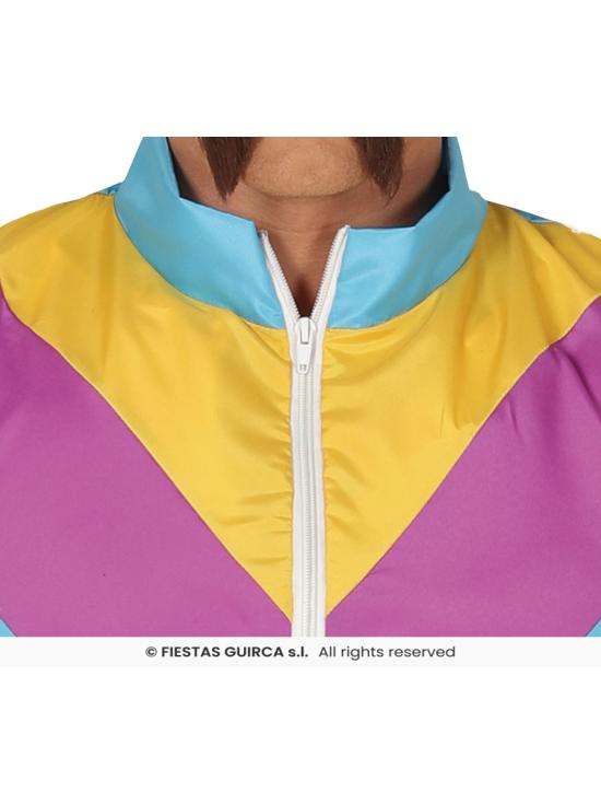 Fato de ginasta dos anos 80 para homem