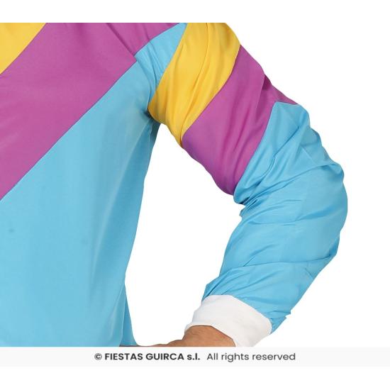 Fato de ginasta dos anos 80 para homem