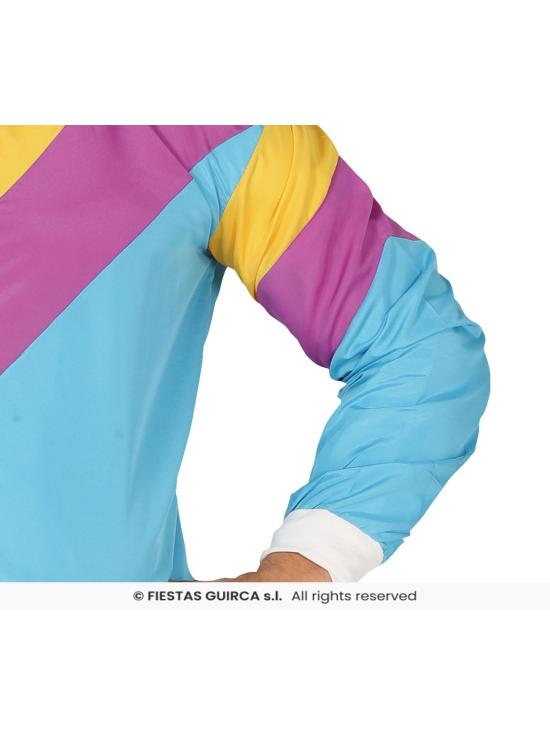 Fato de ginasta dos anos 80 para homem