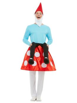 Gnomo fantasiado de cogumelo