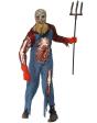 Fato de fazendeiro zumbi para homem