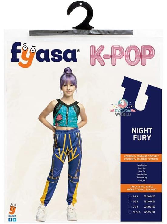 Fantasia de guerreira Zoey Hunttrix do K-Pop para meninas