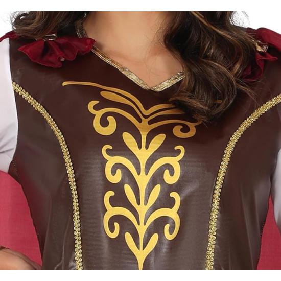 Traje de guerreira feminina com capa