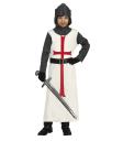 Fato de guerreiro templário medieval para criança