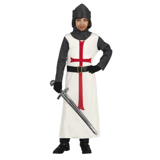 Fato de guerreiro templário medieval para criança Fato de guerreiro templário medieval para criança