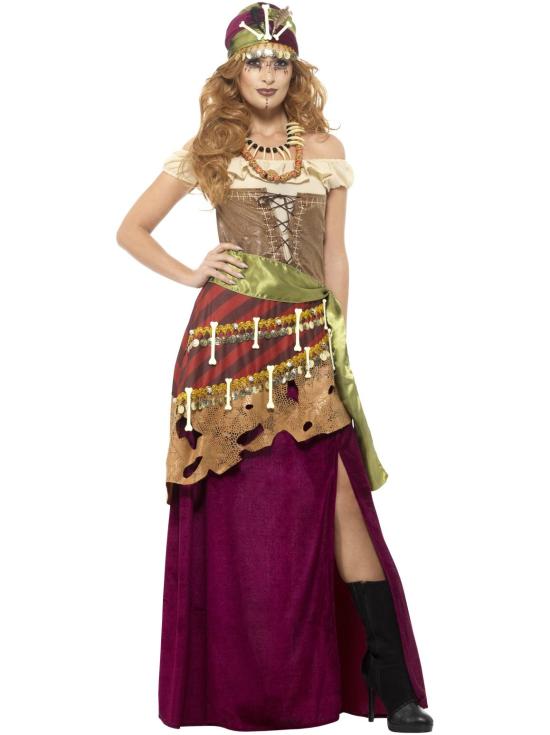 Disfraz de Hechicera Vudú para mujer .