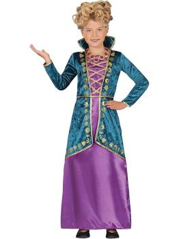 Fantasia de Bruxa Mágica para Meninas – Vestido Lilás e Turquesa