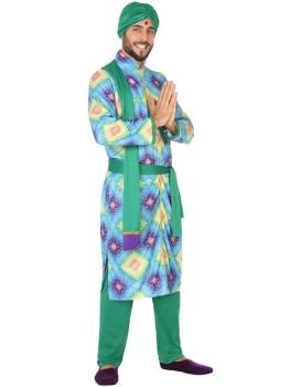 Fato hindu verde para adulto