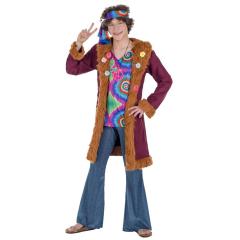 Fato de Hippie com Casaco para Adulto