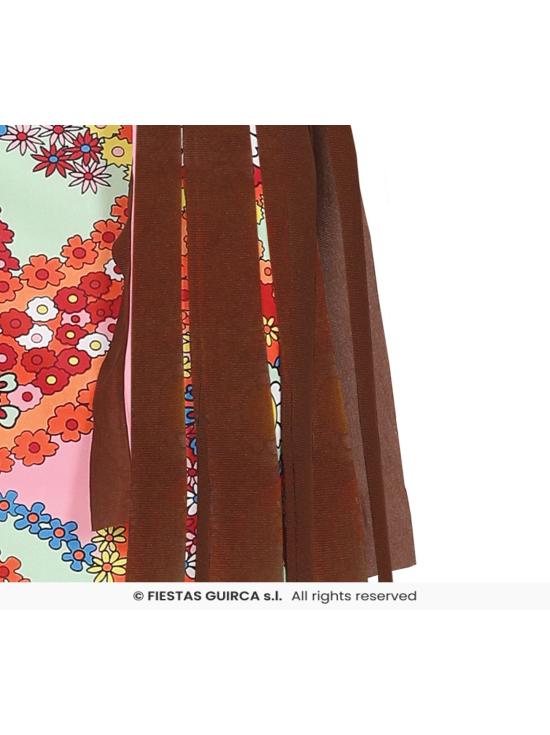 Fantasia Hippie com Vestido Longo para Mulheres **