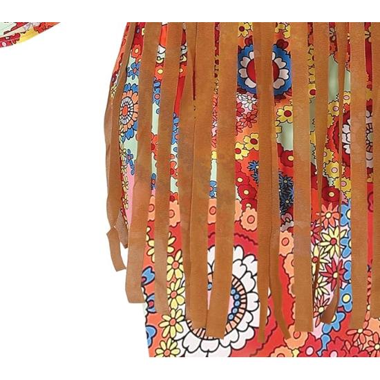 Disfraz de hippie multicolor mujer