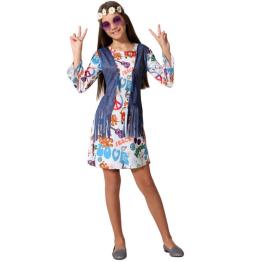 Fato de hippie multicolorido para menina