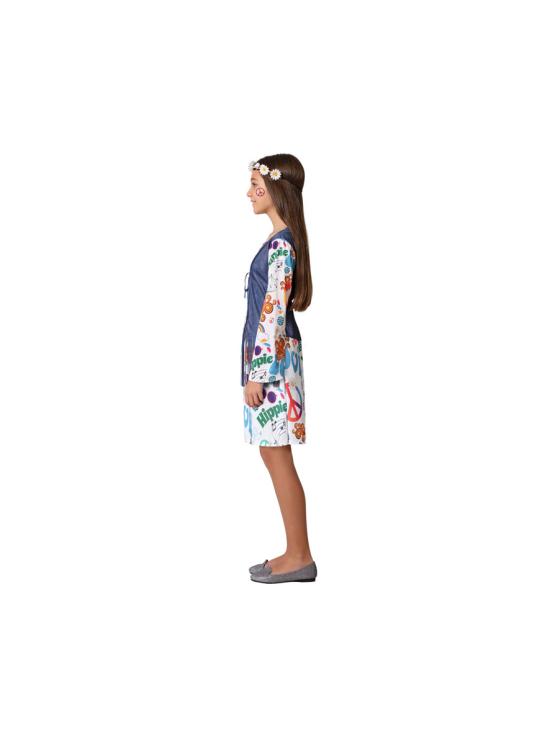 Fato de hippie multicolorido para menina