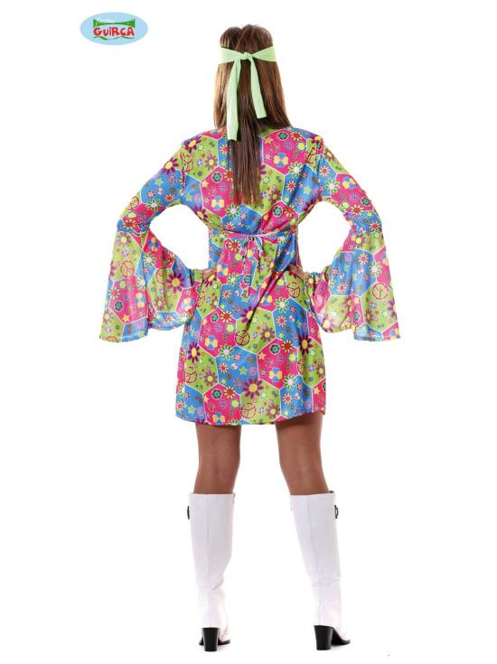 Fantasia hippie feminina dos anos 60, uau!