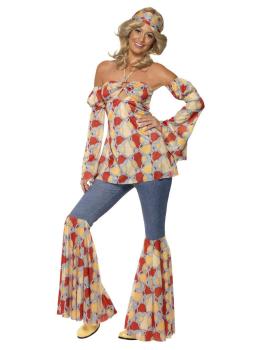 Fantasia hippie vintage de luxo para menina