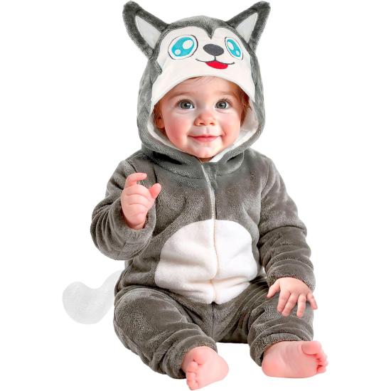 fantasia de husky bebê