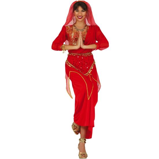 Traje vermelho indiano de Bollywood para mulheres Traje vermelho indiano de Bollywood para mulheres