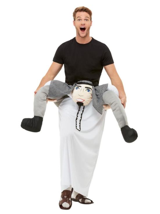 Fato de sheik nas costas para adulto