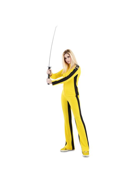 Fantasia de Kill Bill para mulheres – Traje de Noiva Amarelo de Tarantino