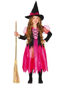 Fato de bruxa brilhante para menina