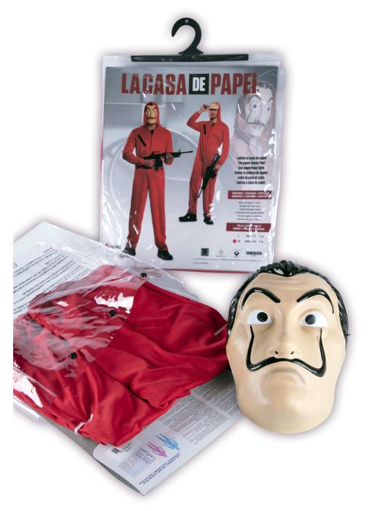 Fantasia La Casa de Papel Ladrão tamanho adulto