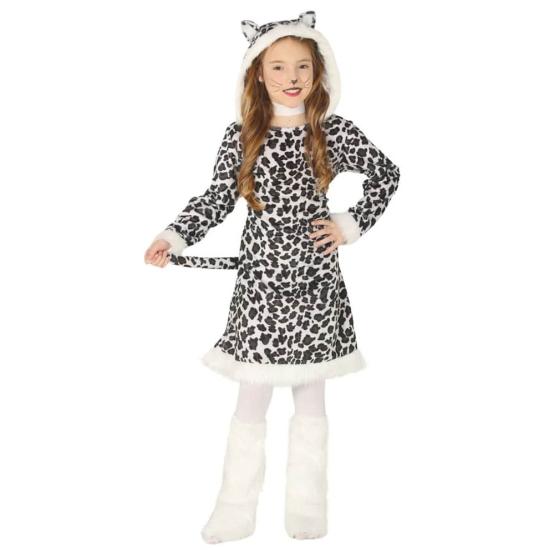 Fato de leopardo da neve para menina Fato de leopardo da neve para menina