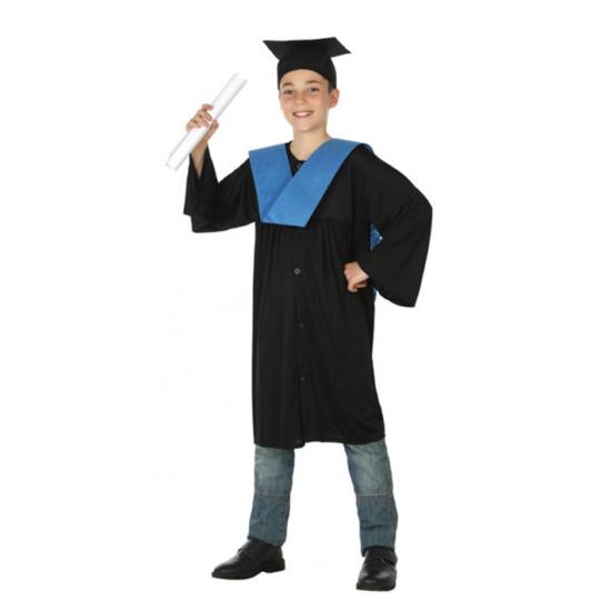 Fato de formatura azul tamanho criança