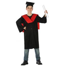 Traje de graduação infantil vermelho