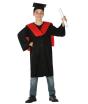 Traje de graduação infantil vermelho