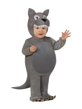 Fato de lobo barrigudo para bebé