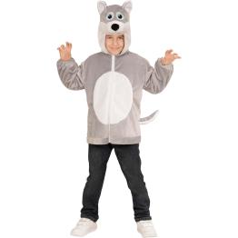 Fantasia de lobo com capuz e jaqueta para crianças