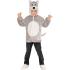 Fantasia de lobo com capuz e jaqueta para crianças
