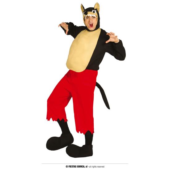 Fantasia de lobo marrom adulto