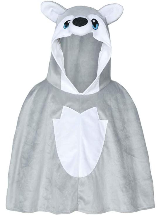 Fantasia de Lobo para Bebê de 18 a 24 Meses – Poncho e Capuz
