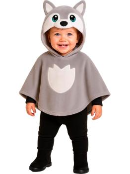 Fantasia de Lobo para Bebê de 18 a 24 Meses – Poncho e Capuz
