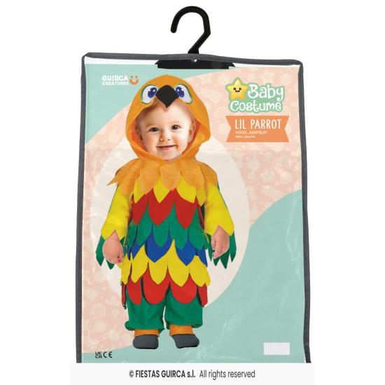 Fantasia de papagaio bebê multicolorida