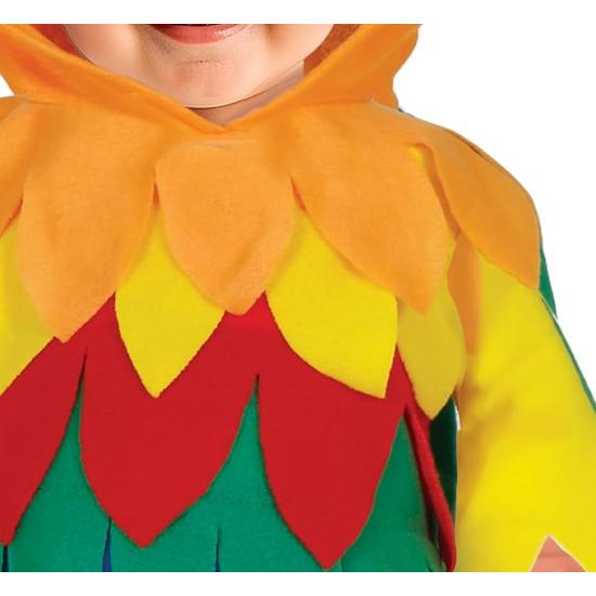Fantasia de papagaio bebê multicolorida