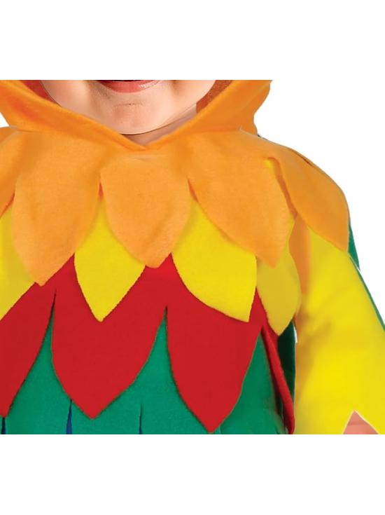 Fantasia de papagaio bebê multicolorida