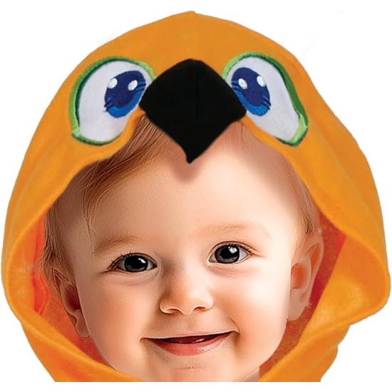 Fantasia de papagaio bebê multicolorida