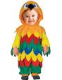 Fantasia de papagaio bebê multicolorida