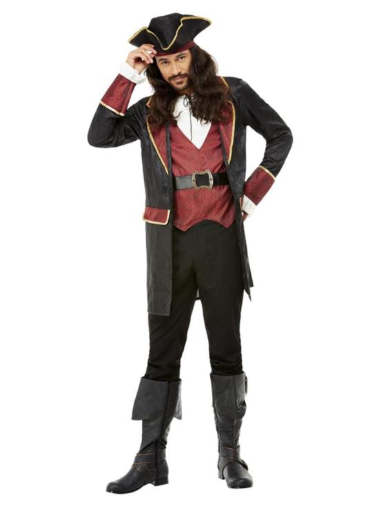 Fantasia de espadachim pirata adulto de luxo