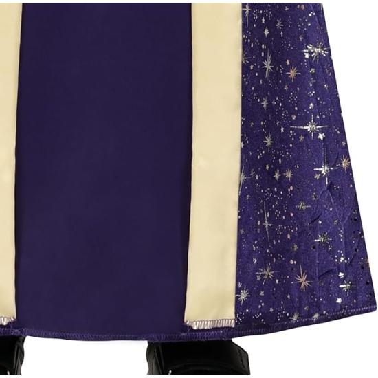 Fantasia de bruxo de conto de fadas para meninos – cinto, chapéu e túnica