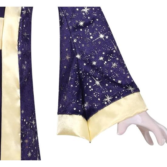 Fantasia de bruxo de conto de fadas para meninos – cinto, chapéu e túnica