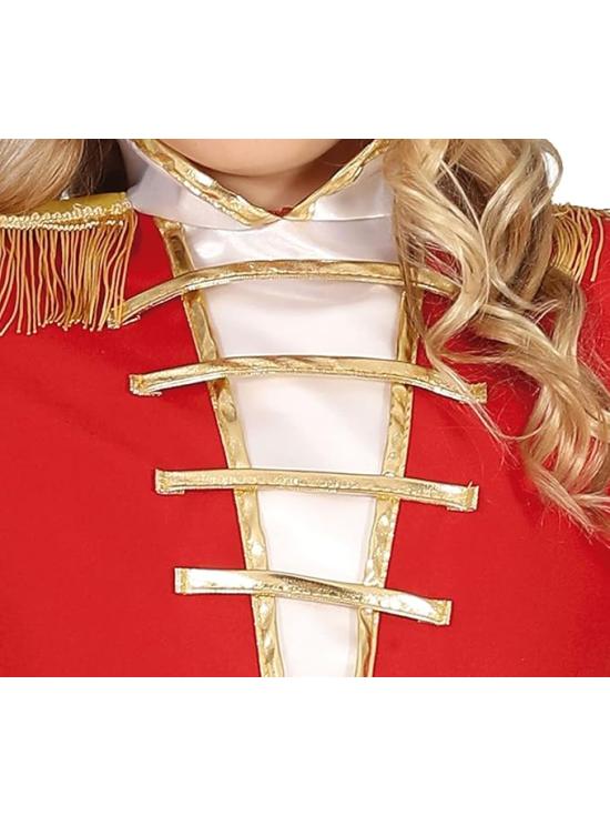 Fantasia de Majorette para Meninas - Roupa Infantil Vermelha, Branca e Dourada
