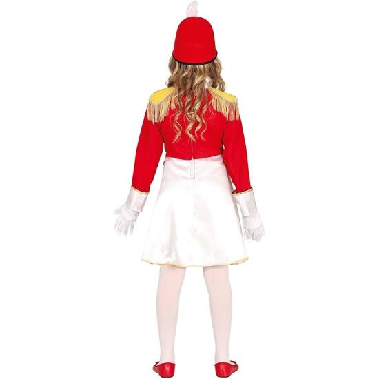 Fantasia de Majorette para Meninas - Roupa Infantil Vermelha, Branca e Dourada Fantasia de Majorette para Meninas - Roupa Infantil Vermelha, Branca e Dourada
