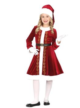 Fantasia luxuosa de mãe natal para meninas