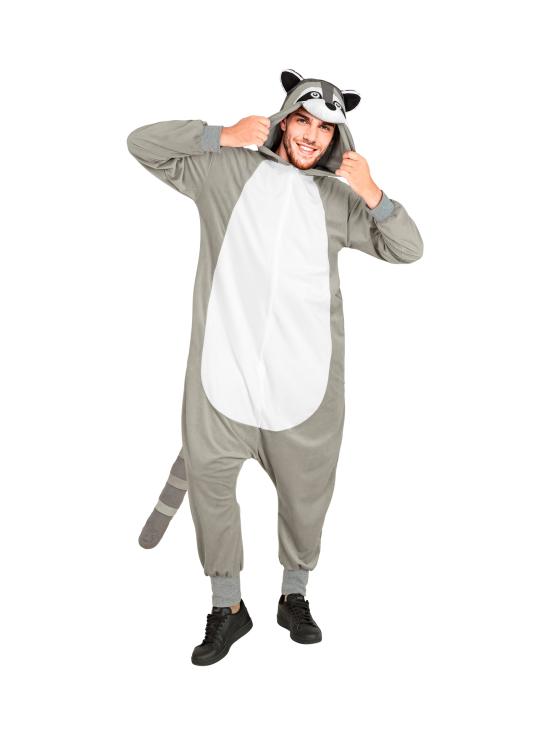 🦝 Fantasia de Guaxinim Unissex para Adultos