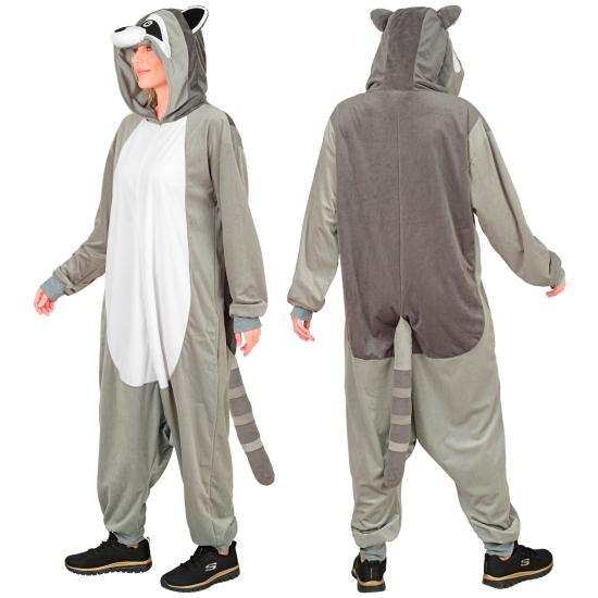 🦝 Fantasia de Guaxinim Unissex para Adultos