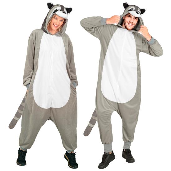 🦝 Fantasia de Guaxinim Unissex para Adultos