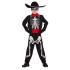Fato de mariachi esqueleto para criança, tamanhos infantis